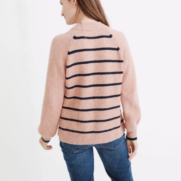 Madewell Pembury Henley Mockneck Sweater S Pink - Picture 3 of 9